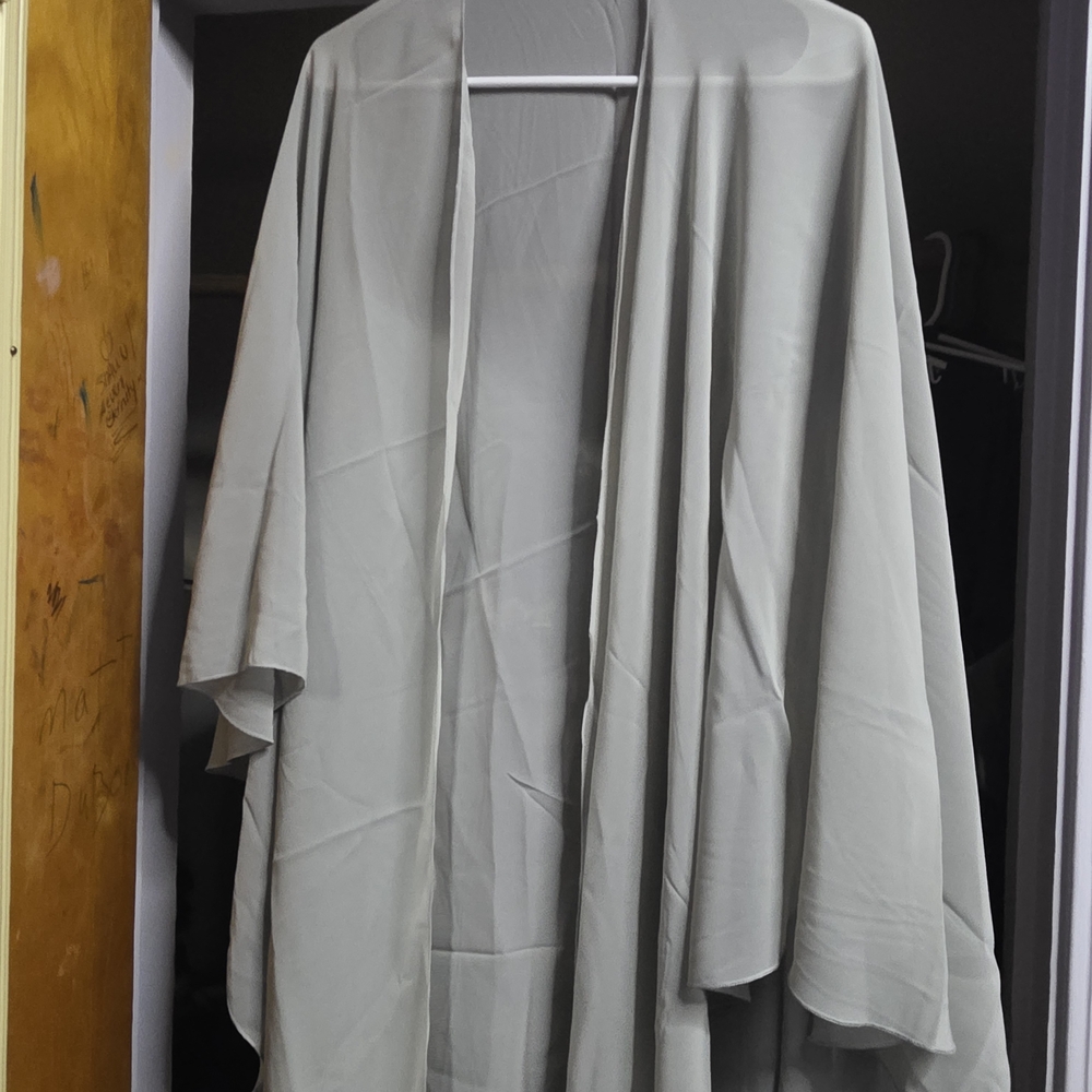 Light Gray Women's Open-Front Scarf Wrap